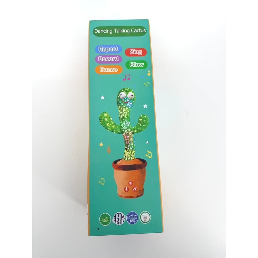 SANJOIN Dancing Talking Cactus Toy Repeat Record Sing Dance Glow T-008 New